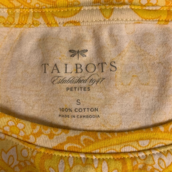 Charming Talbots Three-quarter Sleeve Top - size S - Picture 2 of 4